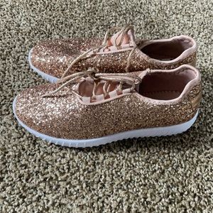 Rose gold glitter shoes